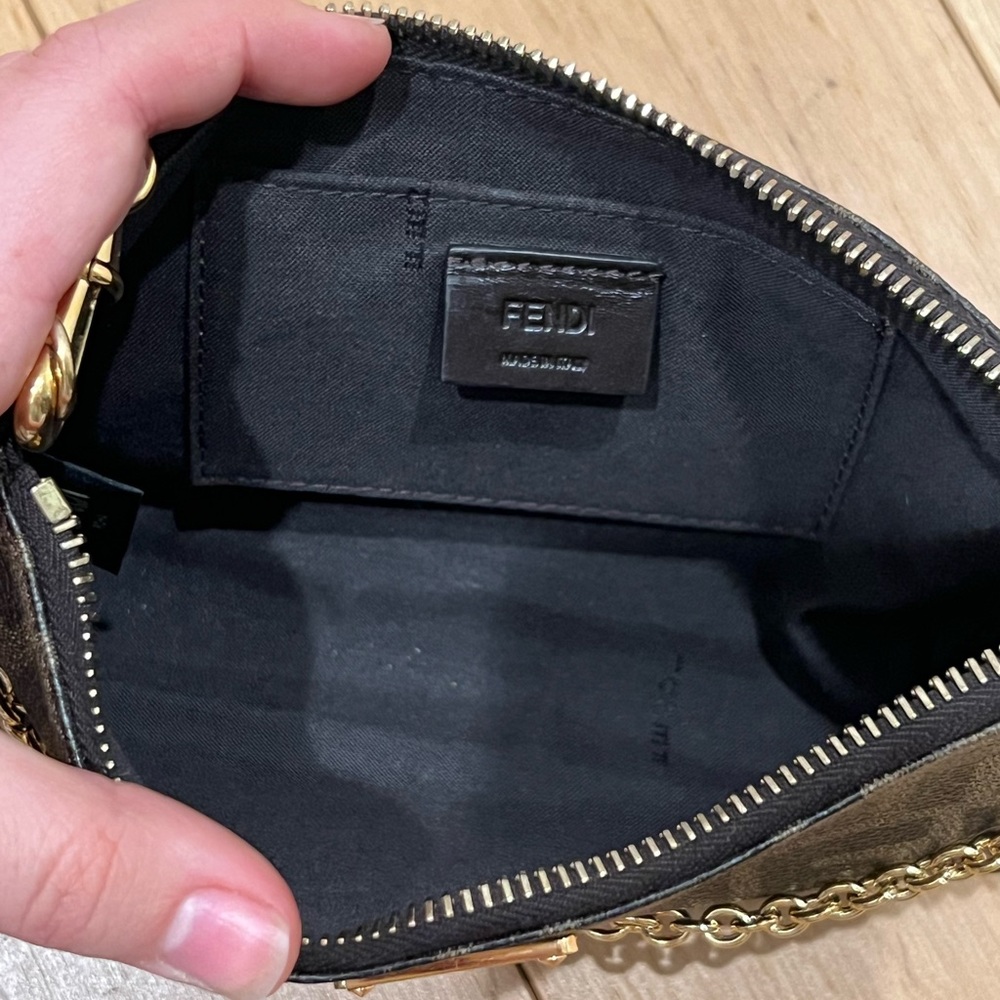 Authentic Fendi Small Leather Pouch Bag - Picture 5 of 10